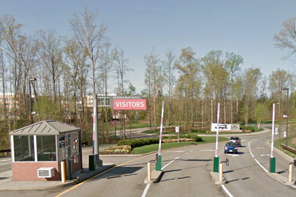The entrance to Capital One's 316-acre campus in Goochland County. (Via Google Maps)