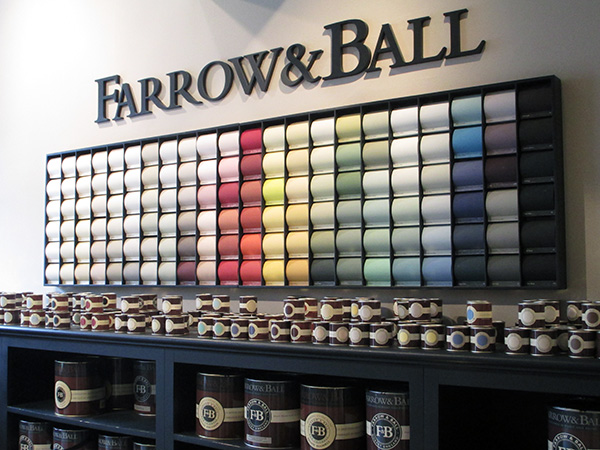 A Palette display for English brand Farrow & Ball.