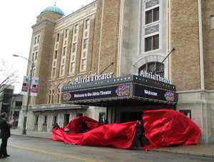 The Altria Theater's new marquee was unveiled earlier this year. Photo by Michael Schwartz.