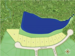 Eleven homes will back up to a man-made lake.