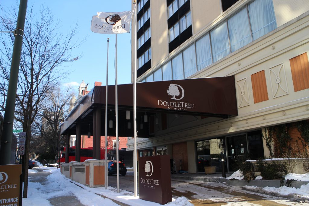 The DoubleTree near the Jefferson Hotel has a sale and rebranding in the works. Photo by Katie Demeria.