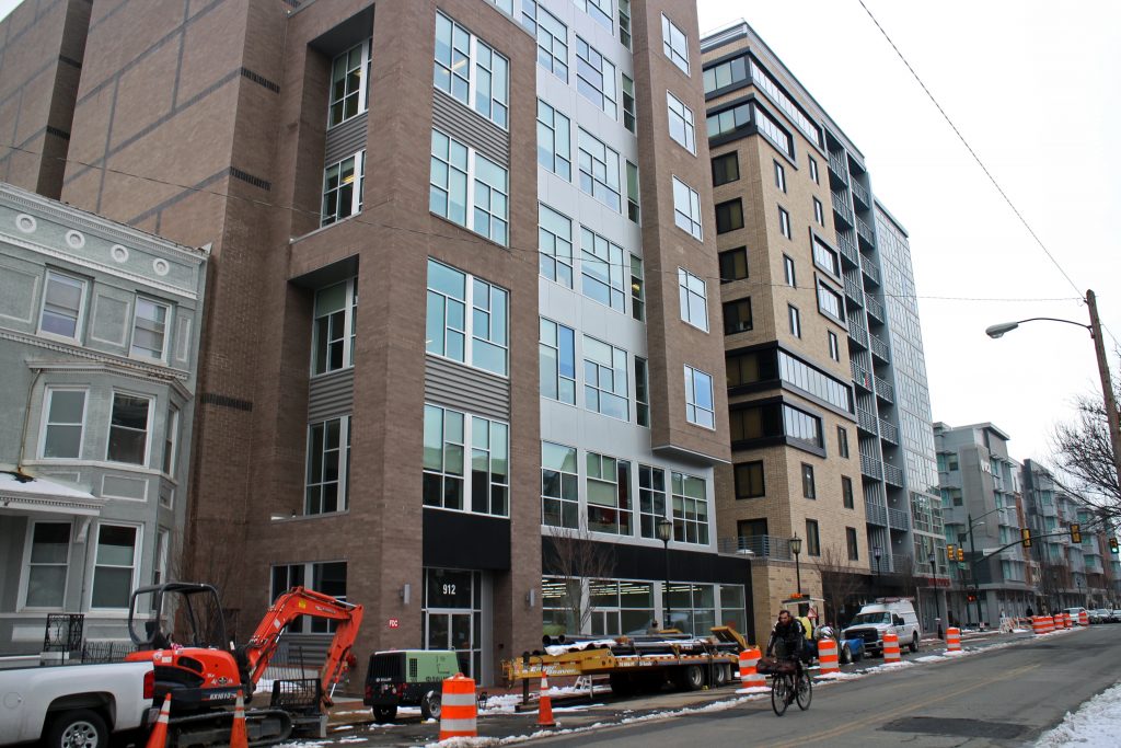 A local developer wrapped up work on a VCU Grace Street building in January. Photos by Katie Demeria.