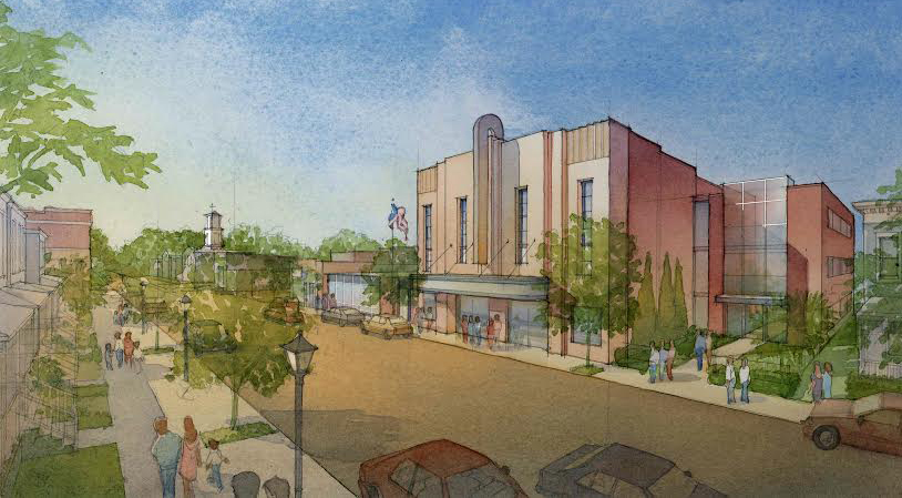 Plans for the East End Theater call for 22 residential units and a commercial space. Rendering courtesy of Sterling Bilder.