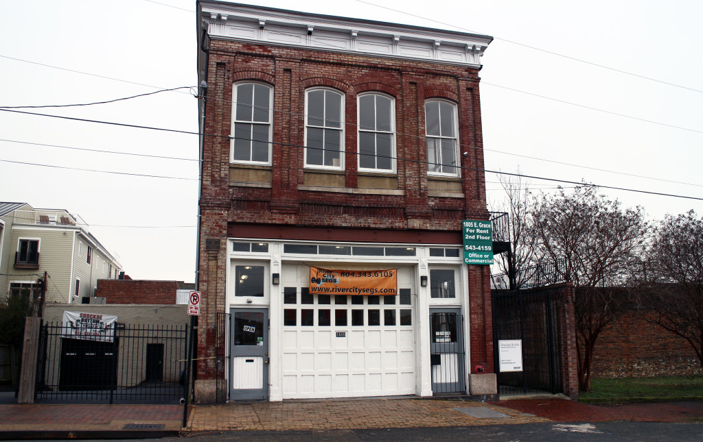 A construction firm is filling the remaining space in an old fire station in Shockoe Bottom.Photo by Katie Demeria.