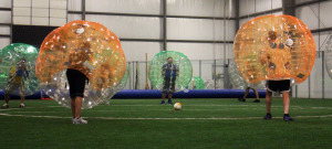 Bubble soccer players face off at 